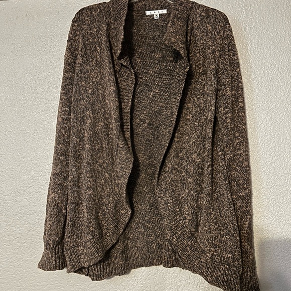 CAbi Sweaters - CAbi Brown Marled Open-Front Cardigan